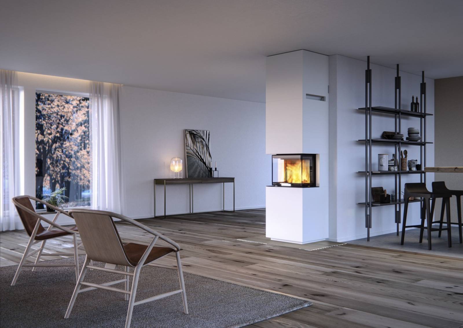 Cheminée au design Scandinave performante