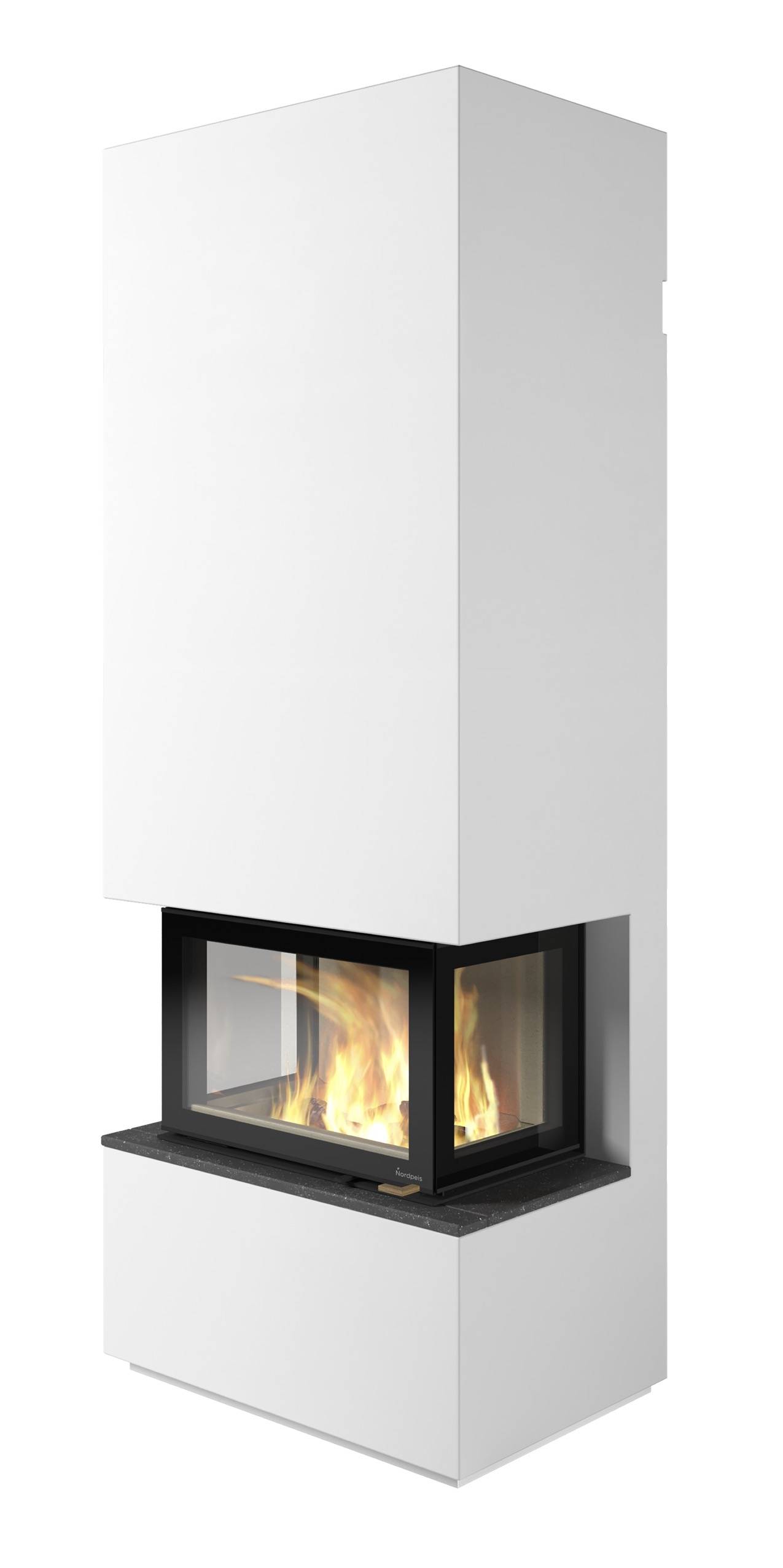 cheminée trois vitres pour large vision du feu chez un spécialiste à Bordeaux Pessac