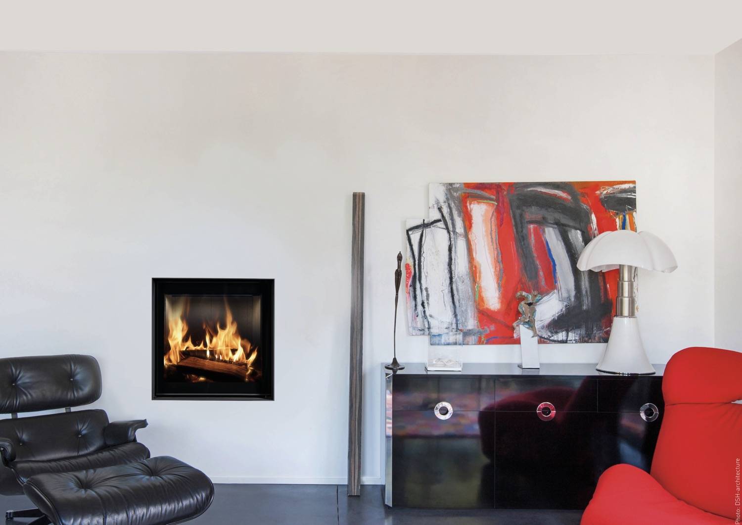 foyer insert pour cheminée contemporaine langon
