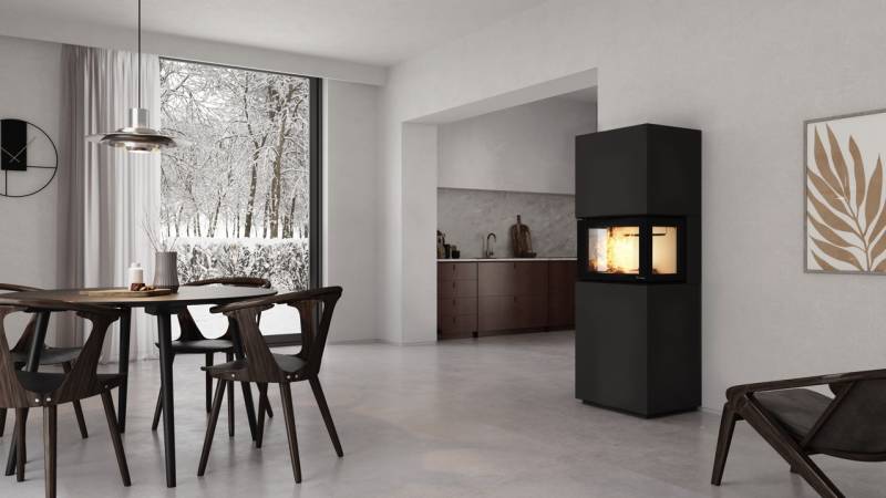 Nordpeis cheminée vision sur trois côté