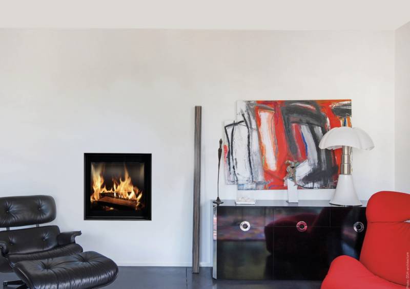 foyer insert pour cheminée contemporaine langon